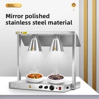 XIDA Buffet lampe chauffante simple/Double/Triple support de tête Station de réchauffement des aliments marbre chauffage Barbecue lampe énergie