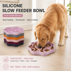 Custom Bpa Free Suction Cup Pet Food Feeding Silicone Pet Slow <b>Feeder</b> <b>Cat</b> Dog Pet Licking Mat - Product Image 1