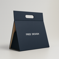 Carton rigide avec aimant pliable en triangle particulier personnalisé avec poignée Boîtes en papier à plat pour emballage cadeau de luxe