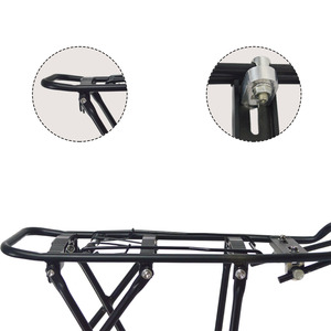 Portapacchi Posteriore Nero Resistente per Bicicletta, Supporto per Bagagli e Borse Laterali - Product Image 5