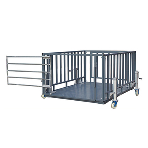 Balance portable pour bétail, pour usage agricole, pour porcs et moutons, état neuf, 220V, clôture métallique bleue, garantie 1 an, 1,2*1,2m - Product Image 5