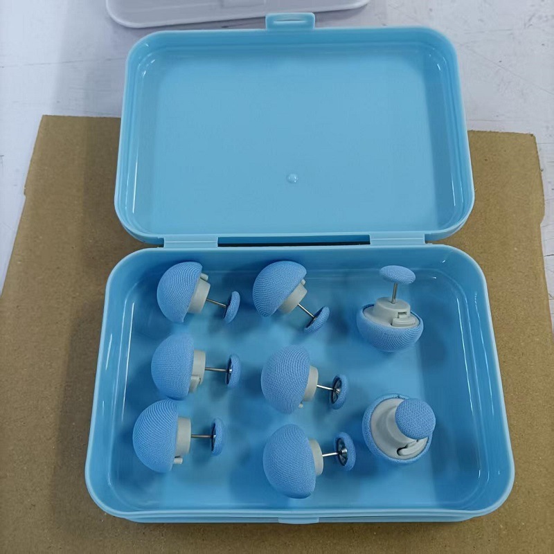 Boîte de rangement bleue de 8 pièces avec épingles en tissu et aiguilles en acier
