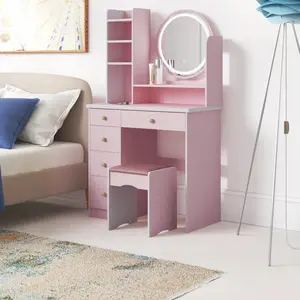 Bon marché <span class=keywords><strong>Prix</strong></span> Portable Populaire En <span class=keywords><strong>Bois</strong></span> Simple <span class=keywords><strong>Commode</strong></span> Miroir <span class=keywords><strong>Rose</strong></span> Vanité Ensemble Contreplaqué Moderne Coiffeuse Avec Tiroir - Product Image 1