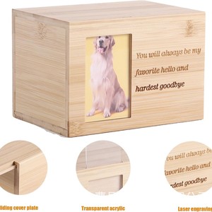 Souvenirs pour animaux de compagnie sculptés dans du bois massif, urnes pour animaux, monuments commémoratifs pour animaux, chats, petits animaux, chiens, possibilité d'insérer des photos - Product Image 1