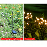 Vente Flash : Lampes Solaires Étanche Effet Lucioles à Double Mode (Blanc Chaud & LED Colorées) pour Jardin, Patio, Cour Arrière, Camping et Décoration Paysagère