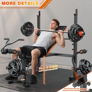 Articles très demandés : Banc de musculation pliable multifonctionnel pour la maison, avec cadre de musculation, pour développé couché, tirage vertical et rameur - Product Image 4