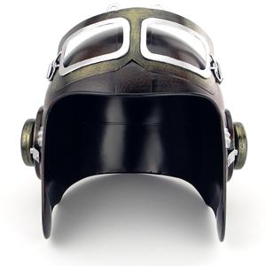 Nuovo Design in ferro Vintage <span class=keywords><strong>della</strong></span> seconda <span class=keywords><strong>guerra</strong></span> mondiale dell'aeronautica militare modello di cappello da pilota da tavolo decorazione con Display creativo artigianato - Product Image 3