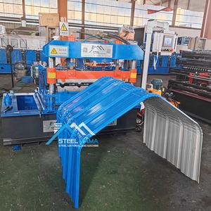 Factory Supply Full Automatic TR5 Trapezoidal <b>Metal</b> Roofing Sheet Crimping <b>Machine</b> for Bolivia - Product Image 3