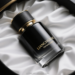Bottiglia di profumo di vetro cilindrica bottiglia di profumo personalizzato di lusso 50ml bottiglia di profumo vuota con confezione - Product Image 5