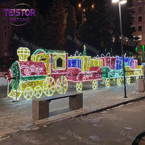 Motif lumineux de train de Noël 3D LED pour extérieur, idéal pour les centres commerciaux et les parcs, décoration de fêtes - Product Image 4