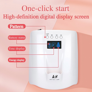 Tragbare wiederauf ladbare 60-W-<span class=keywords><strong>UV</strong></span>-LED-Nagellampe 365nm/405nm Infrarot strahlen 30S/60S/90S Intelligenter Modus 12,6 V/1A - Product Image 4