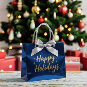 Creatrust Tùy Chỉnh In Dây Kéo Trắng Craft Cây Giáng Sinh Thiết Kế Trái Cây Rau Chuỗi Mua Sắm Trang Phục Túi Giấy Món Quà Giáng Sinh - Product Image 3