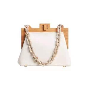 <span class=keywords><strong>Sac</strong></span> de soirée à cadre en <span class=keywords><strong>bois</strong></span> de haute qualité pochette acrylique à chaîne de styliste - Product Image 2