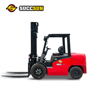 Maquinaria de manejo popular, carretilla elevadora diésel, 3500kg, 4000Kg, 3M-6m, mástil triplex, carretillas elevadoras de gasolina lpg, neumáticos sólidos, palanca de cambios lateral - Product Image 1