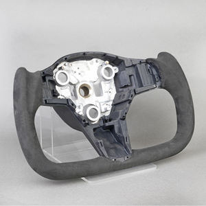 Volant directionnel personnalisé en cuir suédé, adapté aux modèles de <span class=keywords><strong>Tesla</strong></span> Y 3, nouveau, - Product Image 4