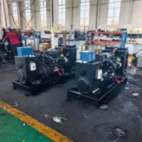 Groupe électrogène diesel silencieux à châssis ouvert 50KW 65kVA, démarrage automatique, ATS, télécommande, panneau d'instrumentation HUAMIN HM 50GF pour le terrain