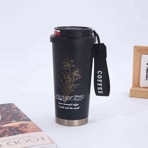 Double Wall Stainless Steel Thermal Cup Double Mouth <b>Coffee</b> Mug Custom Color and Logo Gift <b>Bottle</b> - Product Image 3