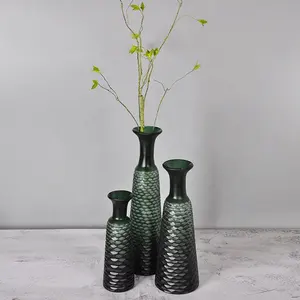 फैक्टरी प्रत्यक्ष रंगीन बड़े लंबा सिलेंडर गिलास फूलदान पतली गर्दन कांच Vases शादी के लिए