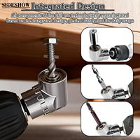 Adaptateur d'angle droit multifonction 105 degrés en acier pour visseuse électrique, support d'embouts