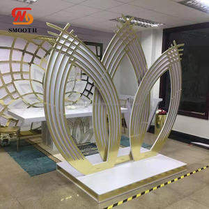 ฉากหลังงานแต่งงานพีวีซีอะคริลิครูปดอกบัวพิเศษใช้สำหรับตกแต่งฉากหลังเวที - Product Image 4