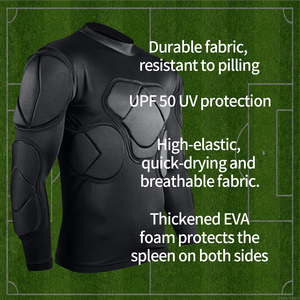 Completo Protettivo Personalizzato per Portiere di Calcio, Maglia e <span class=keywords><strong>Pantaloni</strong></span> Imbottiti <span class=keywords><strong>a</strong></span> Compressione, Protezioni per Calcio, Baseball, Softball, Rugby - Product Image 2