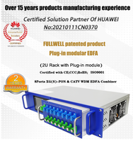 Module Réseau FTTH Fullwel 2U Rack XGS-PON G-PON & CATV Type WDM EDFA Amplificateur Optique avec Sortie Combinée 8 Ports