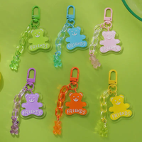 Dessin animé Anime coloré pendentifs porte-clés mignon en gros pas cher porte-clés en aluminium cadeau porte-clés vacances breloques ensembles fête faveur