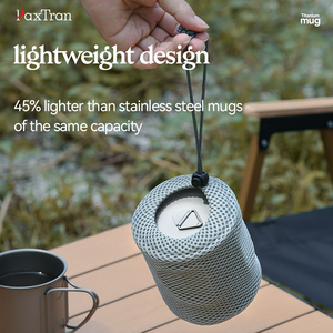 Titan 300ml/450ml/600ml/750ml cắm trại cốc nước Mug với nắp Bộ đồ ăn ngoài trời ráp xử lý kim loại bền" - Product Image 5