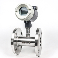 Medidor de flujo de turbina de agua hidráulica de combustible diésel Dc24v Rs485 4-20ma pulso sanitario Tri-abrazadera medidor de flujo de turbina para aceite de Gas de leche