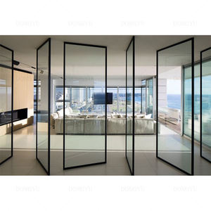 Intérieur verre aluminium profil encadré bureau pivotant <span class=keywords><strong>porte</strong></span>-<span class=keywords><strong>rideau</strong></span> cloison cloison panneau de séparation de pièce - Product Image 3