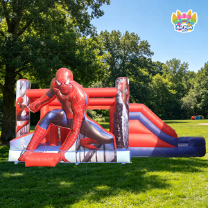 Château gonflable <span class=keywords><strong>Spiderman</strong></span> commercial avec toboggan pour fêtes d'enfants - Product Image 1