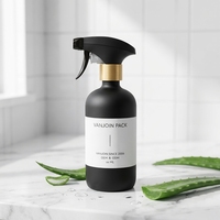 Bouteilles pulvérisatrices et à gâchette en verre noir mat de haute qualité 250ml 350ml 500ml, flacons cosmétiques 28/410, flacons de spray d'ambiance de luxe 500ml