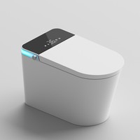 WC intelligent moderne avec chasse d'eau automatique, siège chauffant, télécommande, auto-nettoyant, WC électrique intelligent pour salle de bain