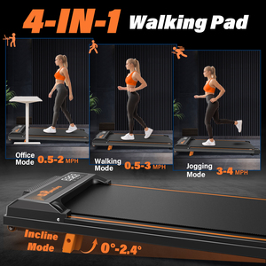 USA Stock bieten Sendung service Angebot Drop Shipping Walking Pad Laufband unter Schreibtisch Laufband mit I <span class=keywords><strong>3</strong></span> Level Incline - Product Image 2