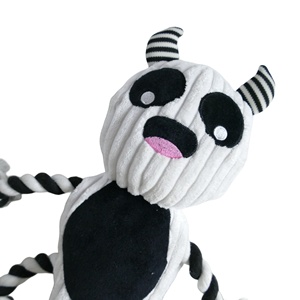 Halloween con chó đồ chơi thiết lập bí ngô ma thiết kế với vải to sợi và bông sợi dây thừng - Product Image 4