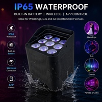 Projecteurs LED DMX512 contrôlés par un système DMX, avec RGBWA+UV, étanches IP65, alimentés par batterie au lithium, pour éclairage de scène extérieur