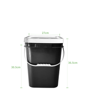 Seau hollandais RDWC Système complet Nouveau modèle 20L avec pompe Pot de fleur carré pour balcon Culture de légumes pour utilisation dans le jardin