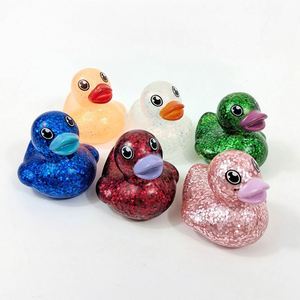 Rubber Small Glitter Ducks <b>Bath</b> Plastic Floating Kids Shower Baby Toy Colorful Mini Yellow Duck for Children - Product Image 5