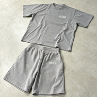 Ensemble personnalisé BINBEIER avec logo imprimé, t-shirt surdimensionné 100% coton, t-shirt court à col rond, short décontracté, ensembles de t-shirts pour hommes