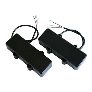 Pastilla para Bajo <span class=keywords><strong>Jazz</strong></span> de 5 Cuerdas, Imán de Alnico (Cubierta Abierta/Cerrada) - Cartón de Acero Japonés, Cable Plateado para Bajo JB - Product Image 1