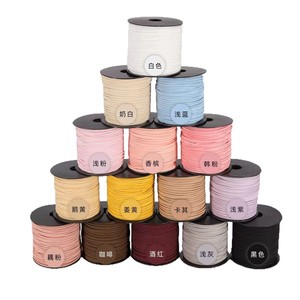 Cuerda de gamuza coreana de 3 mm para manualidades, cordón de piel de ciervo para joyería, material de decoración con cinta floral hecha a mano - Product Image 2