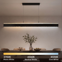 Luz LED Inteligente Regulable de Aluminio RGB con Sincronización Musical y Control por APP para Sala de Juegos, Decoración del Hogar, Personalizable y Lineal Colgante