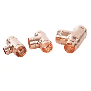 factory outlet wholesale copper soldering equal Tee for plumbing and gas pipe system
