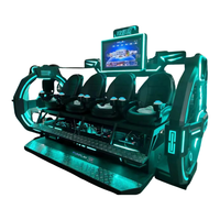 Chaise de cinéma en métal et fibre de verre pour réalité virtuelle, pour 4 joueurs, utilisation en intérieur/extérieur dans les parcs d'aventure, les aéroports et les espaces publics