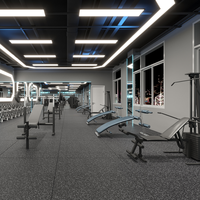 Conception de plan d'aménagement de salle de sport CrossFit, centre d'entraînement professionnel, plan d'aménagement intérieur, service de conception de salle de fitness fonctionnelle