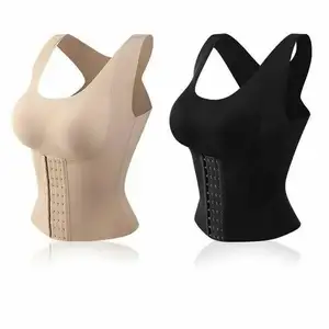 Women'sBreathable Slimming Waist Cincher Girdle Postpartum Belly Band Body Shapers 3 in 1 Waist Trainer Bra