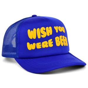 Gorra Clásica de 5 Paneles con Bordado Personalizado, Estampado de Burbujas, Cierre a Presión, Azul Marino, Malla de Poliéster y Espuma, Personalizada y a la Moda - Product Image 4