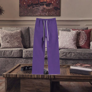 2025 nouveau Lt hommes sports d'hiver pantalons de survêtement décontracté cordon laine Jogging pantalon fond droit uni teint tricoté - Product Image 3