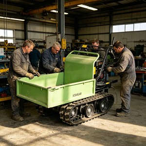 Mini-dumper sur chenilles Cougars CG0301A avec moteur <span class=keywords><strong>Kubota</strong></span> EPA, capacité de la benne de 500 kg, homologué CE - Product Image 4