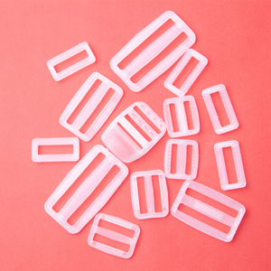 Transparent <b>Plastic</b> D-Ring Buckles Adjustable Square <b>Sliding</b> Buckle For Bags Backpacks Schoolbags Spring 2024 - Product Image 2